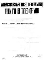 A. Schwartz y otros.: (When Stars Are Tired Of Gleaming) Then I'll Be Tired Of You