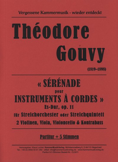 T. Gouvy: Serenade Es-Dur op. 11, Stro/5Str (Pa+St)