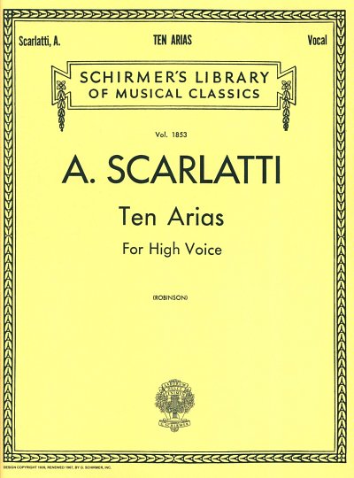 A. Scarlatti: 10 Arias, GesHKlav