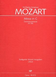 W.A. Mozart: Missa in C KV 66, 4GesGchOrch (HARM)
