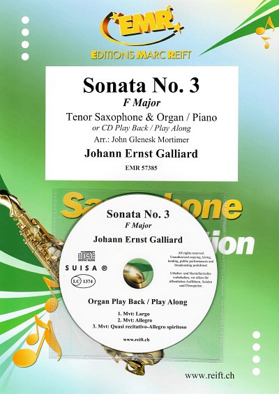 J.E. Galliard: Sonata No. 3, TsaxKlavOrg (+CD)