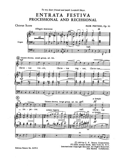 F. Peeters: Entrada Festiva Op 93