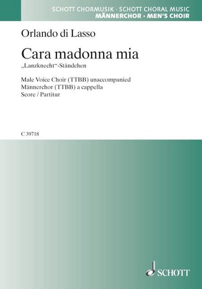 DL: O. di Lasso: Cara madonna mia - Matona mia cara, Mch4 (C