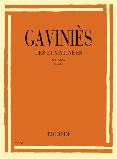 P. Gaviniès: Les 24 Matines Per Violino, Viol