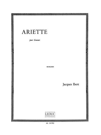 J. Ibert: Ariette, Git