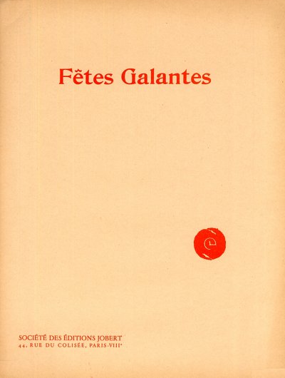 C. Debussy: Fêtes galantes Vol.1 (Bu)