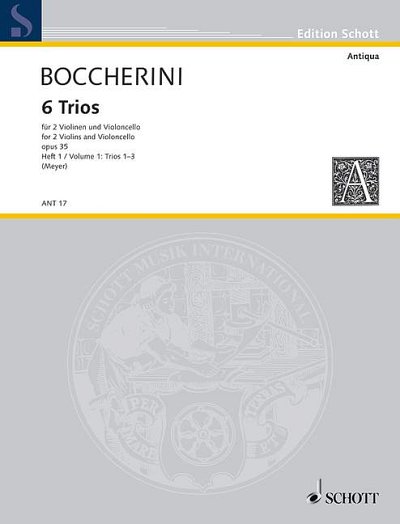 DL: L. Boccherini: 6 Trios, 2VlVc (Stsatz)