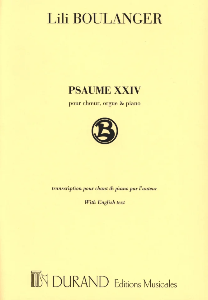 L. Boulanger: Psaume XXIV (24) : La Terre Appa, GchKlav (KA) (0)