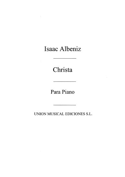 I. Albéniz: Christa No 5 From Mazurkas De Salon Op.66, Klav