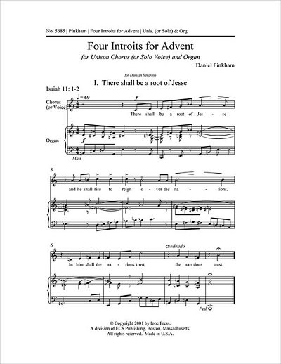 D. Pinkham: Four Introits for Advent