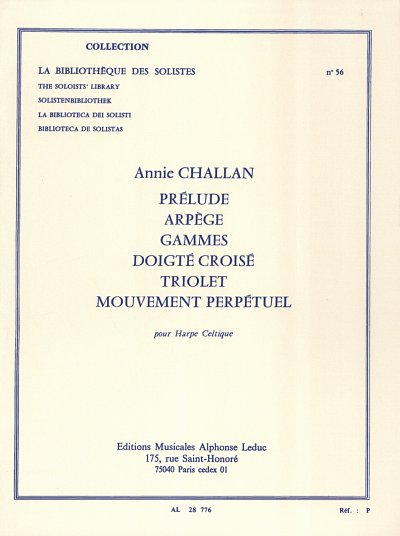A. Challan: Prelude-Arpege-Gammes-Doigte croise-Triolet