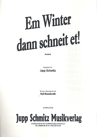 J. Schmitz: Em Winter Dann Schneit Et