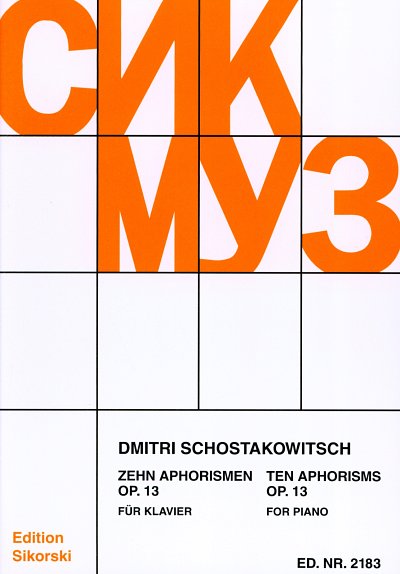 D. Schostakowitsch: 10 Aphorismen für Klavier op. 13, Klav