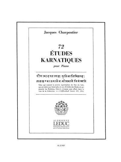 J. Charpentier: 73 Études Karnatiques Cycle 03, Klav