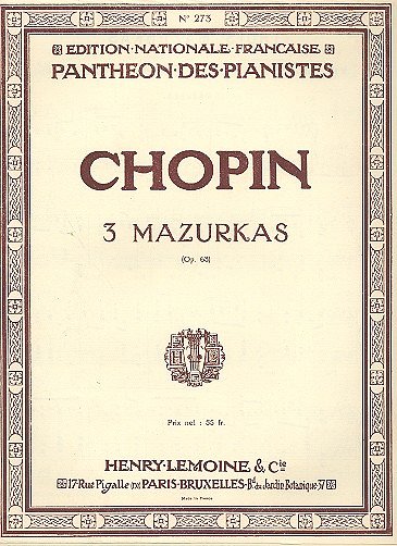F. Chopin: Mazurkas Op.63 (3), Klav