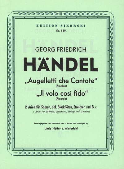 G.F. Haendel: Augelletti.. / Il volo.., Partitur