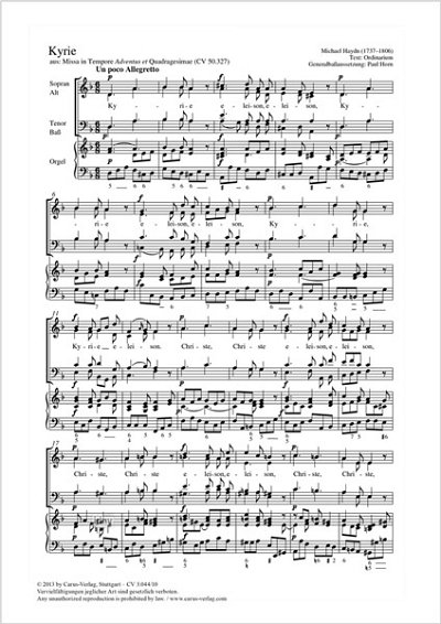 M. Haydn et al.: Kyrie d-Moll MH 553