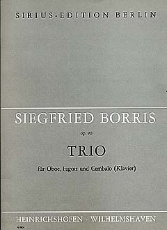 S. Borris: Trio für Oboe, Fagott und Cembalo (Klavier) op. 90