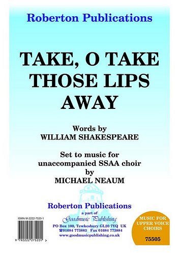 M. Neaum: Take O Take Those Lips Away (Chpa)
