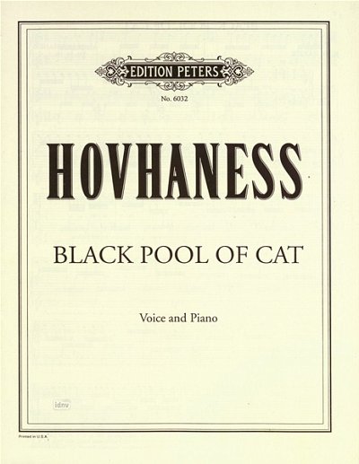A. Hovhaness: Black Pool Op 84/1