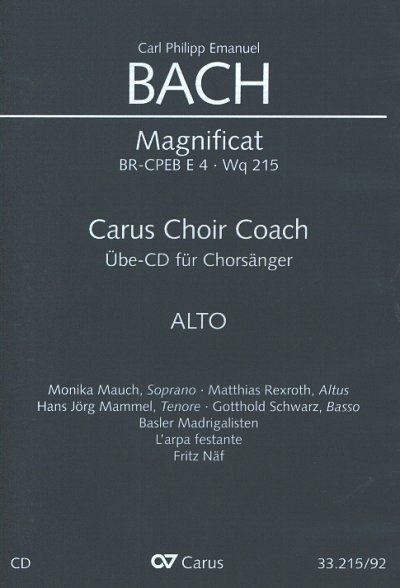C.P.E. Bach: Magnificat BR-CPEB E 4, W, 4GesGchOrch (CD Alt)