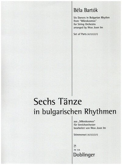 B. Bartók: Sechs Tänze in bulgarischen Rhythm, Stro (Stsatz)
