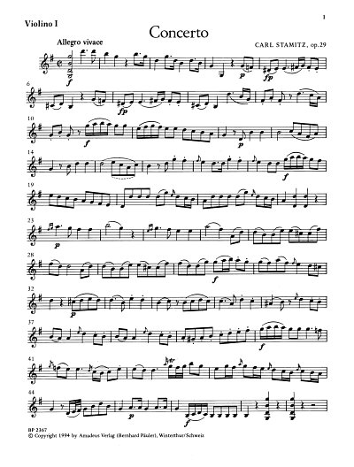 C. Stamitz: Konzert in G-Dur op. 29