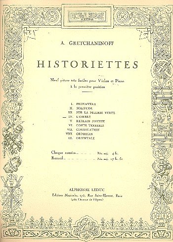 Historiettes Op.118, No.3 - Le Tamanoir, VlKlav (Part.)