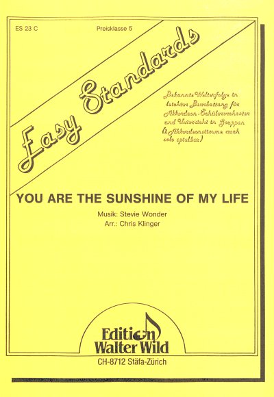 Wonder Stevie: You Are The Sunshine Of My Life Easy Standard