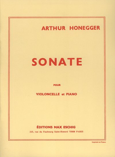 A. Honegger: Sonate, VcKlav (KlavpaSt)