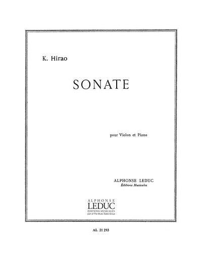 Sonata, for Violin and Piano, VlKlav (KlavpaSt)