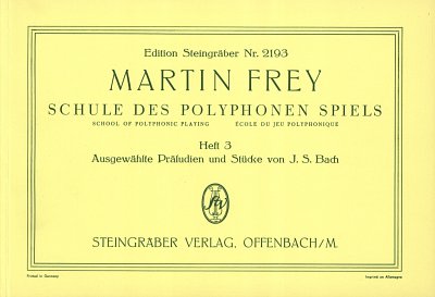 F. Martin: Schule des Polyphonen Spiels, Heft 3, Klav