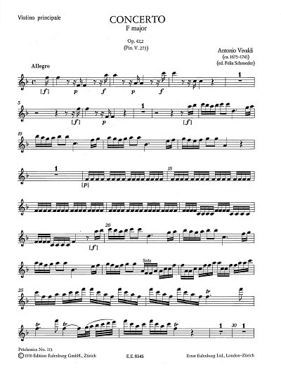 A. Vivaldi: Concerto F-Dur Op 46/2 Rv 569 P 273 - 2 Hrn 2 Ob