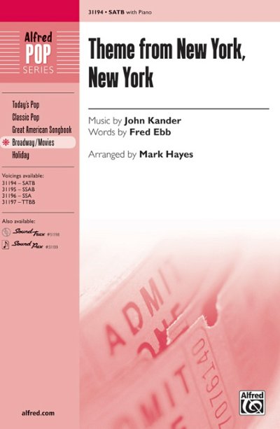 J. Kander: Theme From New York New York Alfred Pop Series