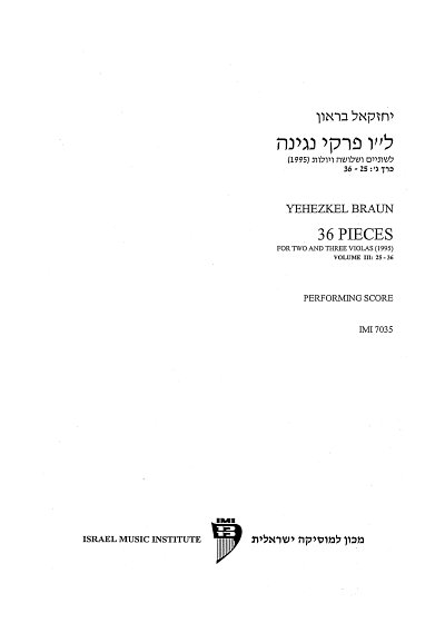 Braun Yehezkel: 36 Pieces 3 (25-36) (1995)