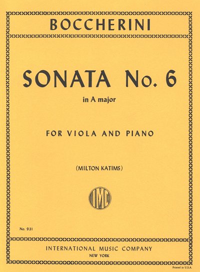 L. Boccherini: Sonate 6 A-Dur