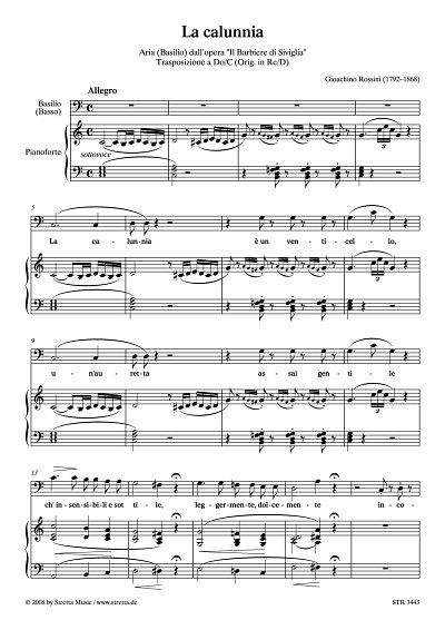 DL: G. Rossini: La calunnia Arie (Basilio) aus der Oper 