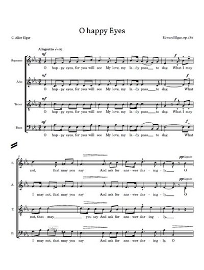 E. Edward: Drei Part Songs für Chor und Klav, GchKlav (Chpa)