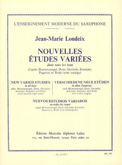 J.-M. Londeix: Nouvelles Études Variées dans tous les T, Sax