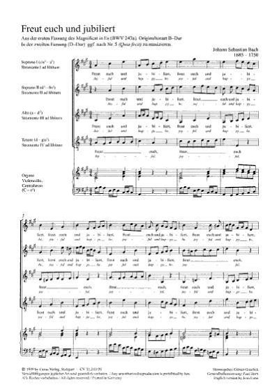 J.S. Bach: Freut euch und jubiliert BWV 243a Nr. 5; aus: Mag