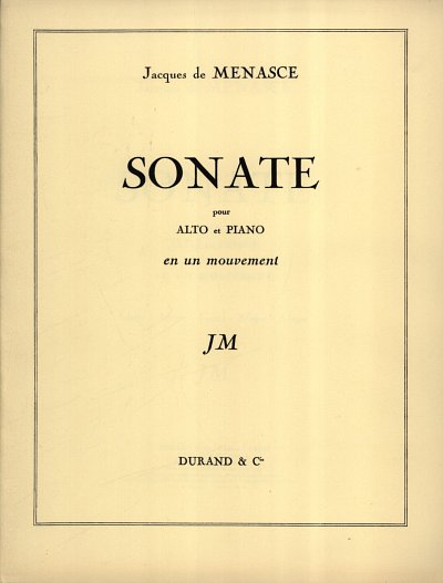 J.d. Menasce: Sonate, VaKlv (KlavpaSt)