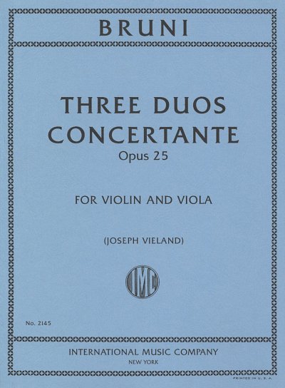 A.B. Bruni: Duos Concertante (3) (Bu)