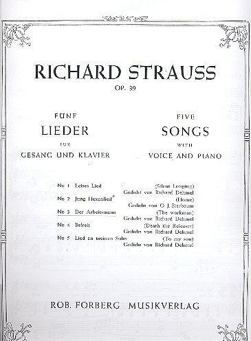 R. Strauss: Der Arbeitsmann, op.39,3, GesKlav (Bu)
