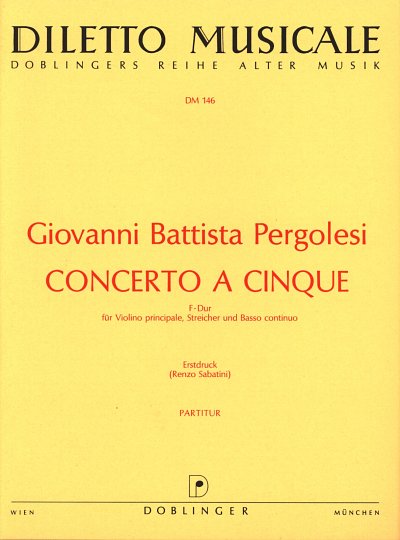 G.B. Pergolesi: Concerto A Cinque F-Dur Diletto Musicale