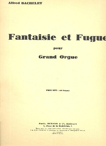Fantaisie Et Fugue Orgue , Org