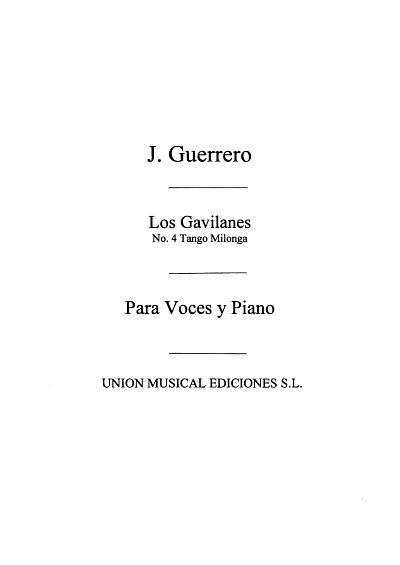 J. Guerrero Torres: Tango 4, GchKlav (Part.)