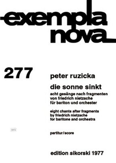 P. Ruzicka: Die Sonne Sinkt Exempla Nova 277