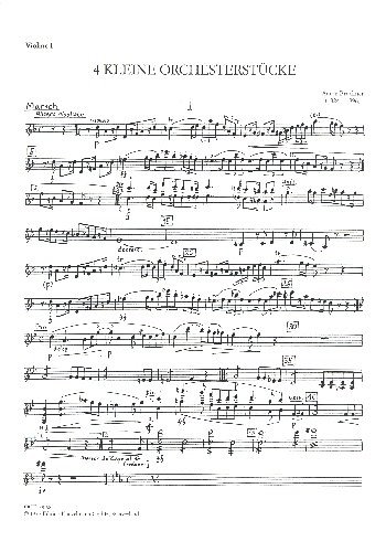 A. Bruckner: 4 kleine Orchesterstücke, Sinfo (Vl1)