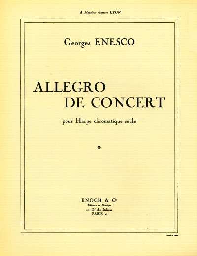 G. Enescu: Allegro de concert, Hrf