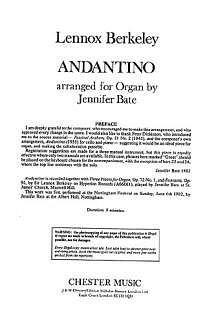 L. Berkeley: Andantino For Organ, Org